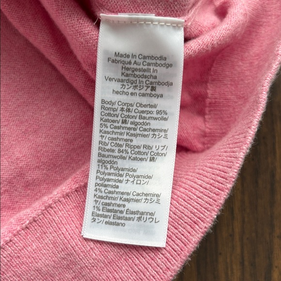 J. Crew Cashmere Blend Pink Top XL Short-Sleeve Sweater Pink Lady Balletcore - Picture 12 of 14